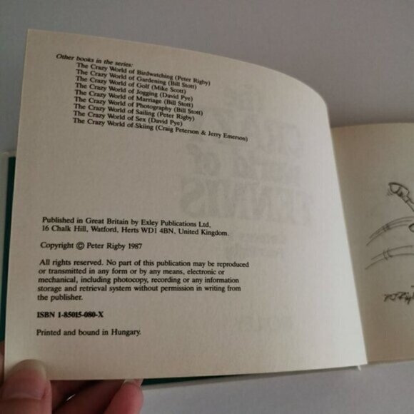 The Crazy World of Tennis Cartoons by Peter Rigby Book Tennis Player Funny Humor - Picture 3 of 8